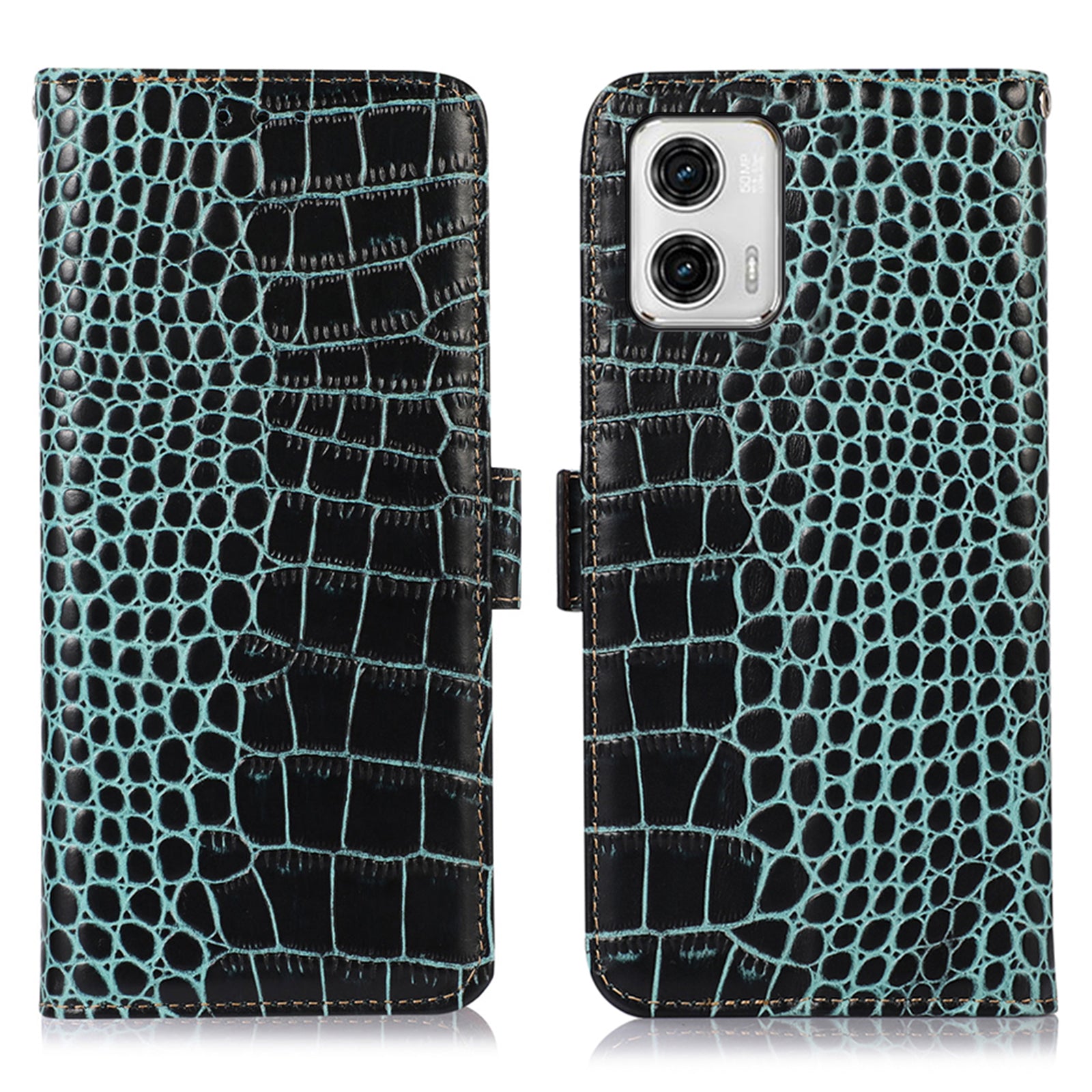 Phone Stand Case for Motorola Moto G73 5G RFID Blocking Genuine Cowhide Leather Wallet Phone Cover Phone Stand Case for Motorola Moto G73 5G RFID Blocking Genuine Cowhide Leather Wallet Phone Cover